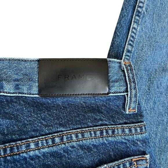 Frame Men’s Reconstructed Button Fly Two Tone Slim Straight Blue Jeans Size 32 - Picture 8 of 12